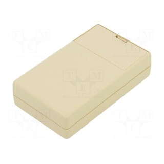 Enclosure: multipurpose | X: 60mm | Y: 102mm | Z: 26mm | ABS | ivory