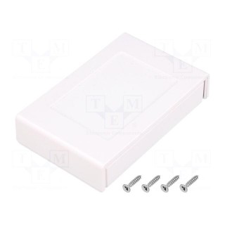 Enclosure: multipurpose | X: 69mm | Y: 108mm | Z: 24mm | ABS | white