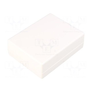 Enclosure: multipurpose | X: 86mm | Y: 109mm | Z: 36mm | ABS | white