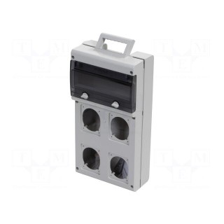 Enclosure: for modular components | grey | Series: BLOCK