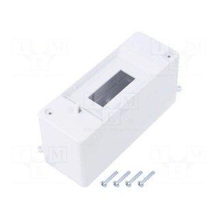 Enclosure: for modular components | IP20 | white | No.of mod: 2 | 400V