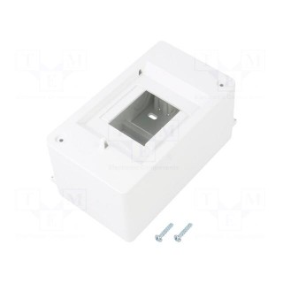 Enclosure: for modular components | IP20 | white | No.of mod: 3 | 400V