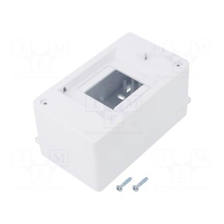 Enclosure: for modular components | IP20 | white | No.of mod: 3 | 400V