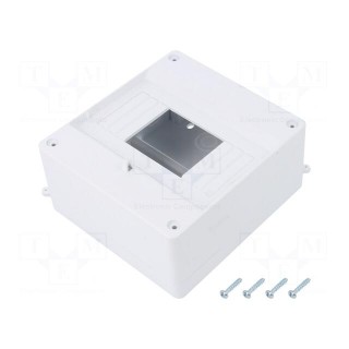 Enclosure: for modular components | IP20 | white | No.of mod: 6 | 400V
