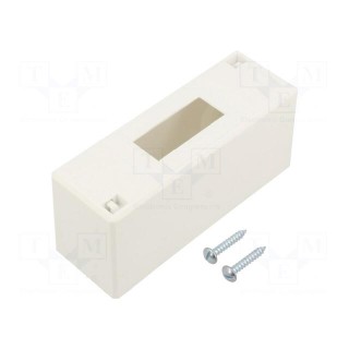 Enclosure: for modular components | IP30 | white | No.of mod: 2 | IK07