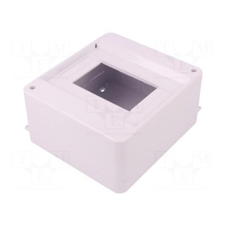 Enclosure: for modular components | IP30 | white | No.of mod: 6 | ABS