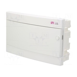 Enclosure: for modular components | IP40 | white | No.of mod: 18