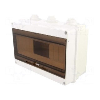 Enclosure: for modular components | IP55 | white | No.of mod: 12