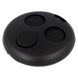 Enclosure: for remote controller | plastic | black | Opel Corsa