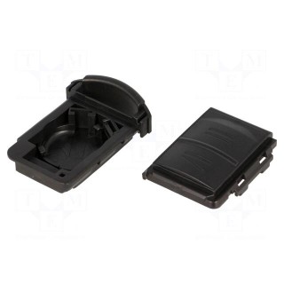 Enclosure: for remote controller | plastic | black | Opel Corsa