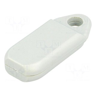 Enclosure: for remote controller | X: 16mm | Y: 40mm | Z: 8mm | ABS | grey