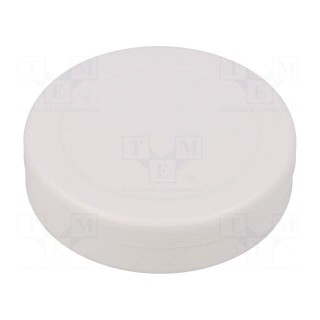 Enclosure: for alarms | ABS | white | Ø: 70mm | H: 18mm
