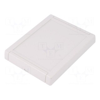 Enclosure: for alarms | X: 100mm | Y: 131mm | Z: 17.6mm | ABS | light grey