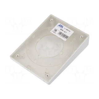 Enclosure: for alarms | X: 100mm | Y: 131mm | Z: 33.6mm | ABS | light grey