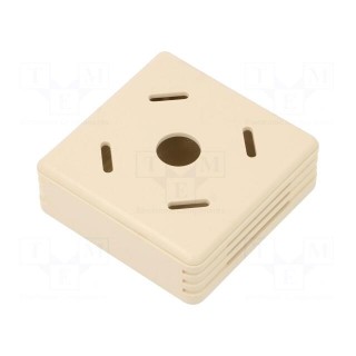 Enclosure: for alarms | X: 71mm | Y: 71mm | Z: 27mm | ABS | ivory