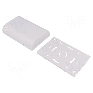 Enclosure: wall mounting | X: 80mm | Y: 120mm | Z: 25mm | ABS | white