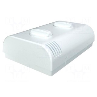 Enclosure: wall mounting | X: 80mm | Y: 120mm | Z: 33.2mm | ABS | white