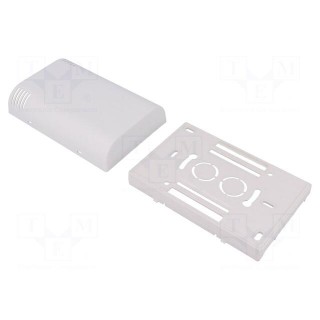 Enclosure: wall mounting | X: 80mm | Y: 120mm | Z: 35mm | ABS | white