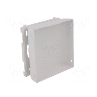 Enclosure: wall mounting | X: 80mm | Y: 80mm | Z: 25mm | ABS | white