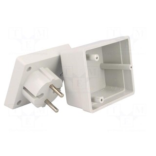 Enclosure: for power supplies | vented | X: 63mm | Y: 73mm | Z: 46mm | ABS
