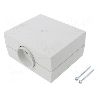 Enclosure: for power supplies | X: 100mm | Y: 120mm | Z: 56mm | ABS | grey