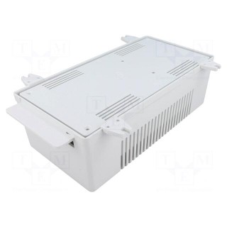 Enclosure: for power supplies | X: 112mm | Y: 222mm | Z: 72mm | ABS | grey
