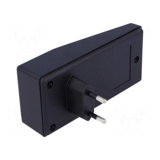 Enclosure: for power supplies | X: 120mm | Y: 56mm | Z: 18mm | ABS | black