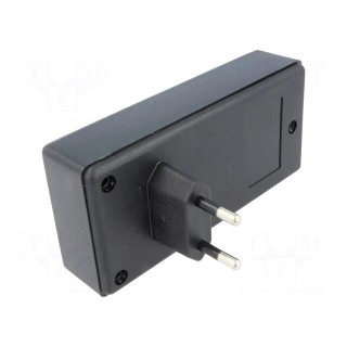 Enclosure: for power supplies | X: 120mm | Y: 56mm | Z: 31mm | ABS | black