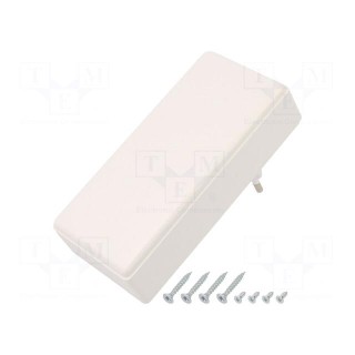Enclosure: for power supplies | X: 120mm | Y: 56mm | Z: 31mm | ABS | white