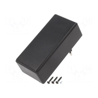 Enclosure: for power supplies | X: 120mm | Y: 56mm | Z: 42mm | ABS | black