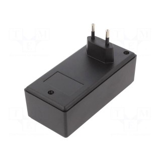 Enclosure: for power supplies | X: 120mm | Y: 56mm | Z: 42mm | ABS | black