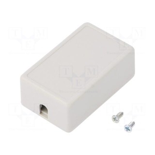 Enclosure: for power supplies | X: 28mm | Y: 45mm | Z: 18mm | ABS | grey