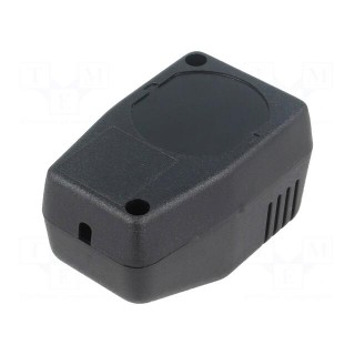 Enclosure: for power supplies | X: 40mm | Y: 66mm | Z: 40mm | ABS | black