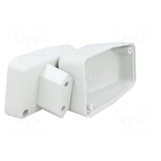 Enclosure: for power supplies | X: 40mm | Y: 66mm | Z: 40mm | ABS | grey