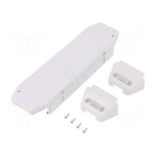 Enclosure: for power supplies | X: 44mm | Y: 163mm | Z: 24mm | ABS | grey