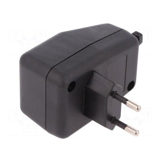 Enclosure: for power supplies | X: 48mm | Y: 71mm | Z: 48mm | black
