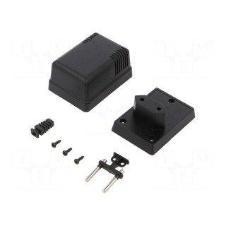 Enclosure: for power supplies | X: 52mm | Y: 70mm | Z: 47mm | ABS | black