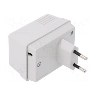 Enclosure: for power supplies | X: 52mm | Y: 70mm | Z: 47mm | ABS | grey