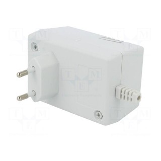 Enclosure: for power supplies | X: 54mm | Y: 81mm | Z: 46mm | ABS | grey