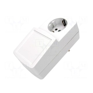 Enclosure: for power supplies | X: 64mm | Y: 129mm | Z: 57mm | ABS | grey
