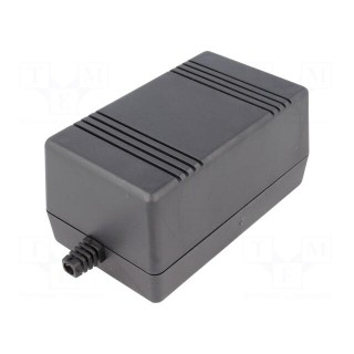 Enclosure: for power supplies | X: 65mm | Y: 132mm | Z: 78mm | ABS | black
