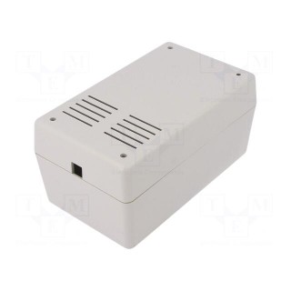 Enclosure: for power supplies | X: 65mm | Y: 132mm | Z: 78mm | ABS | grey