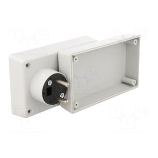 Enclosure: for power supplies | X: 71mm | Y: 120mm | Z: 45mm | grey