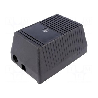 Enclosure: for power supplies | X: 97mm | Y: 137mm | Z: 67mm | ABS | black