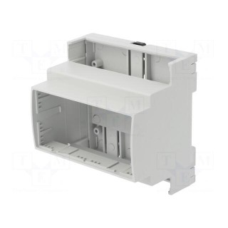 Enclosure: for DIN rail mounting | ABS | grey | No.of mod: 5 | UL94V-0