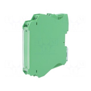 Enclosure: for DIN rail mounting | polycarbonate | green | UL94V-0