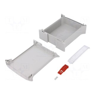 Enclosure: for DIN rail mounting | Y: 101mm | X: 45mm | Z: 119mm | grey