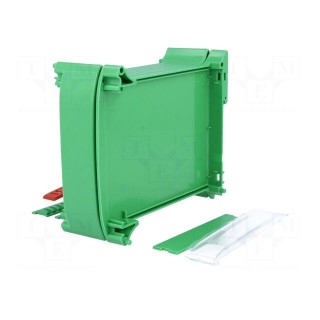 Enclosure: for DIN rail mounting | Y: 101mm | X: 45mm | Z: 120mm | green