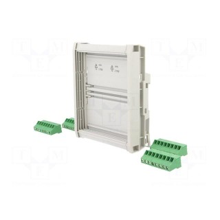 Enclosure: for DIN rail mounting | Y: 127.8mm | X: 120mm | Z: 40mm