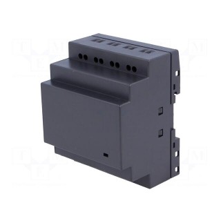 Enclosure: for DIN rail mounting | Y: 76mm | X: 92mm | Z: 60mm | black